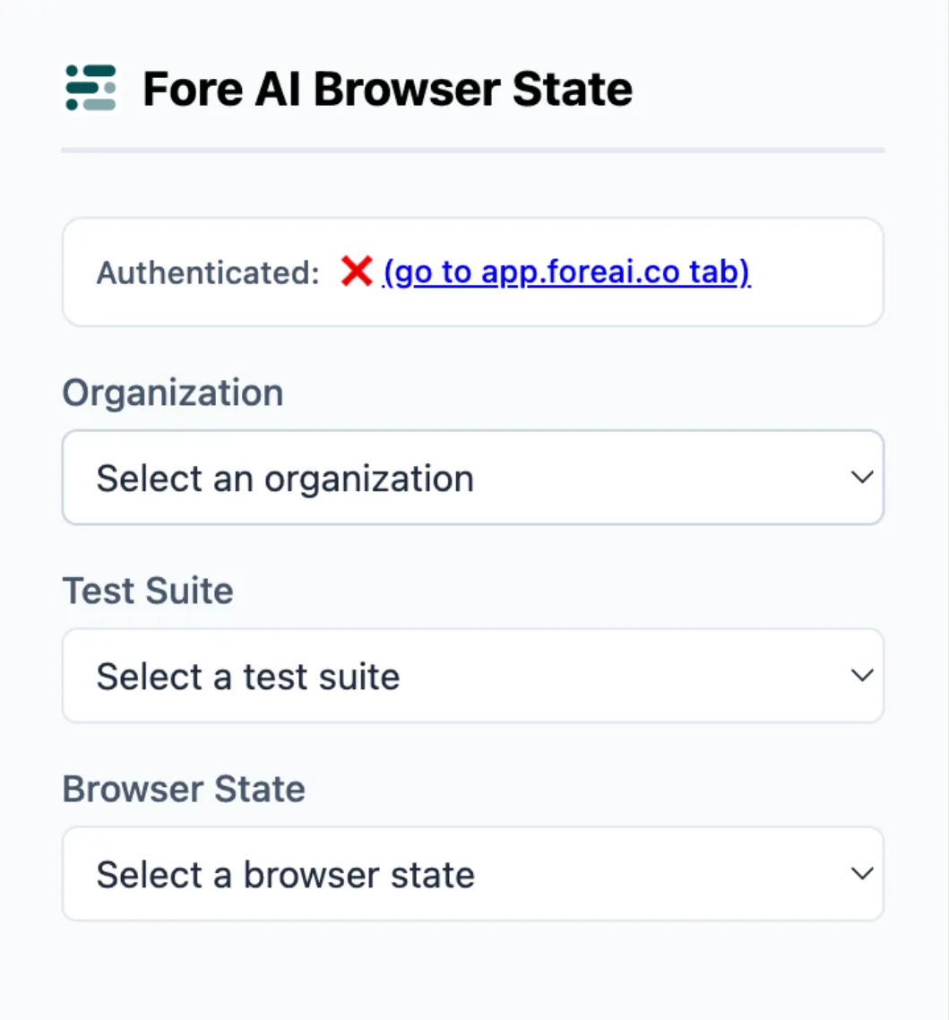 Chrome extension setup and authentication