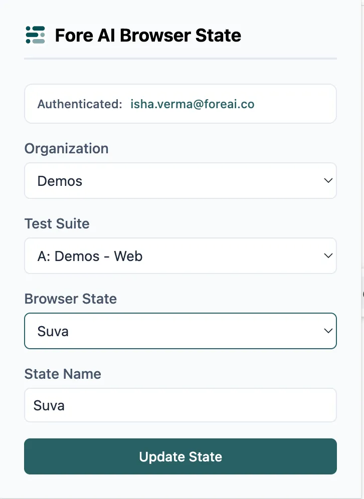 Update existing browser state