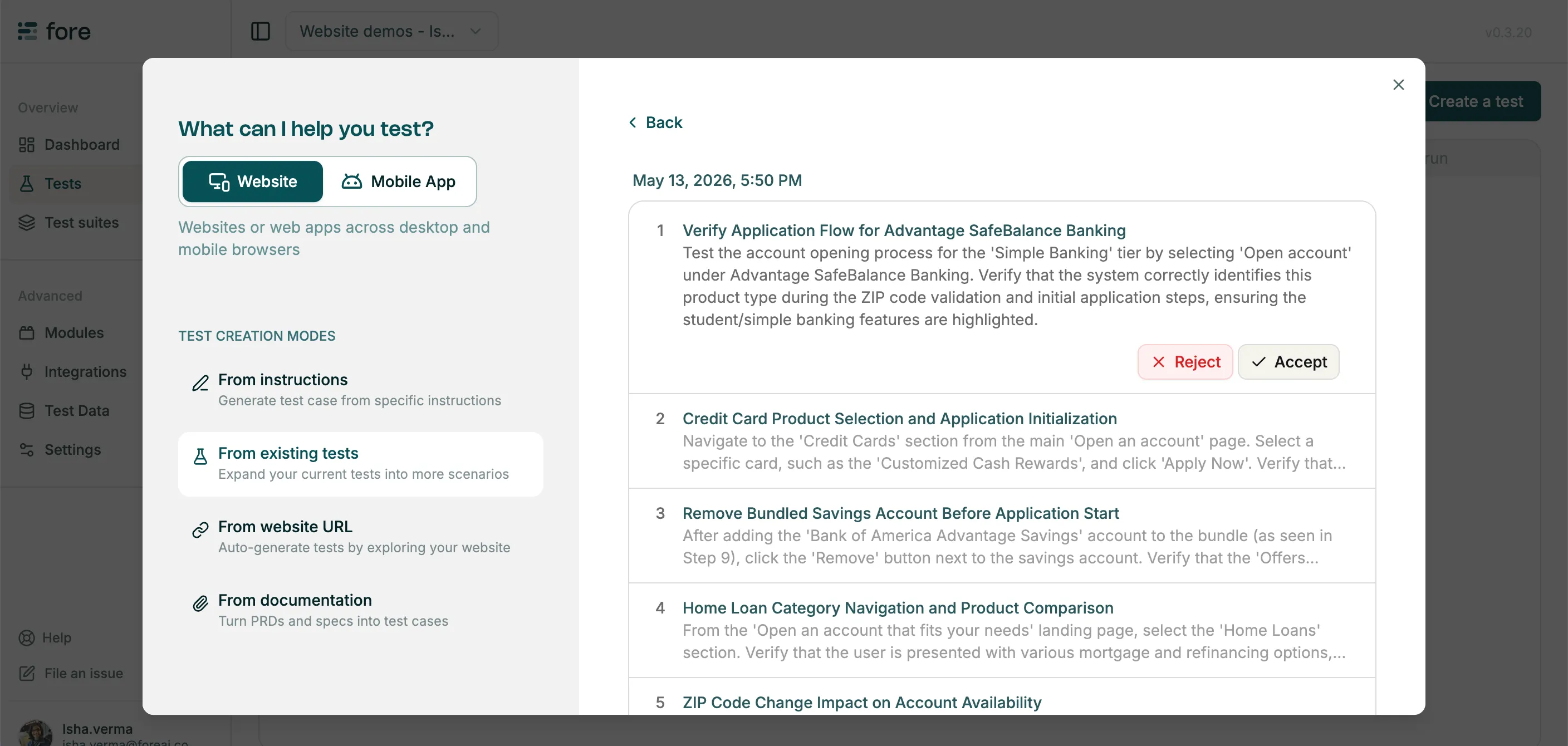 Explore agent — From website URL