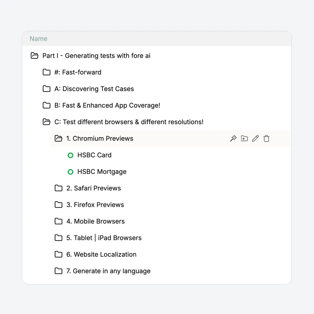 A test library that mirrors your product.