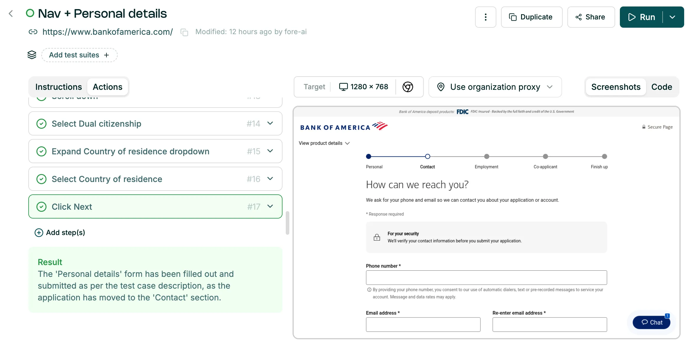 Nav + Personal module