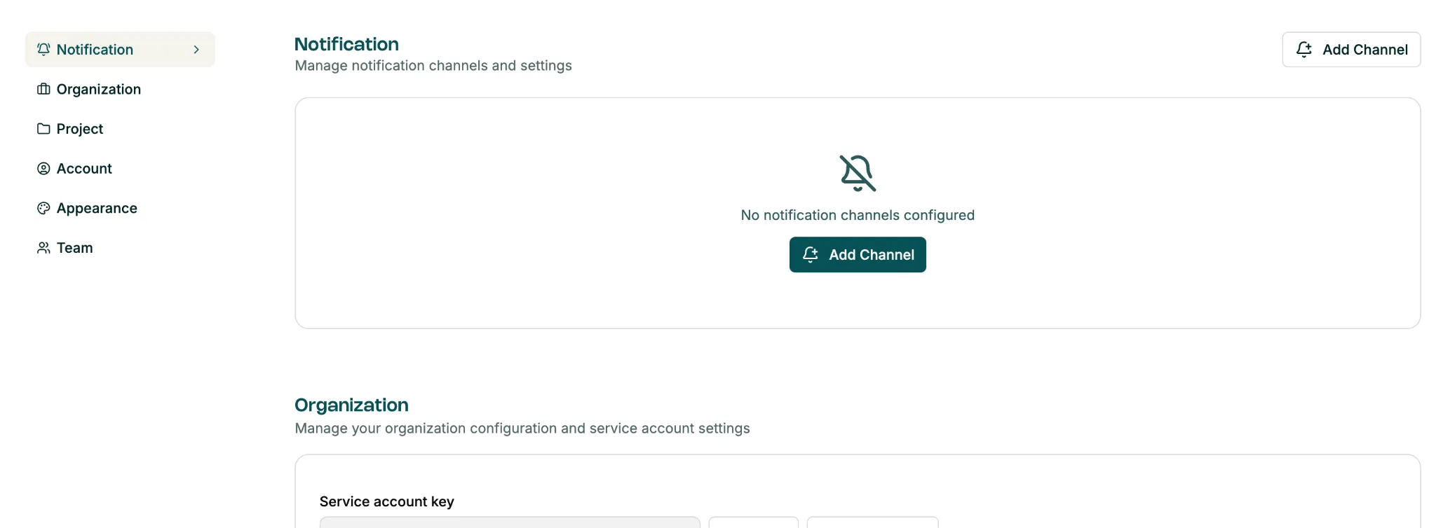 Open Notification Settings in Klarent