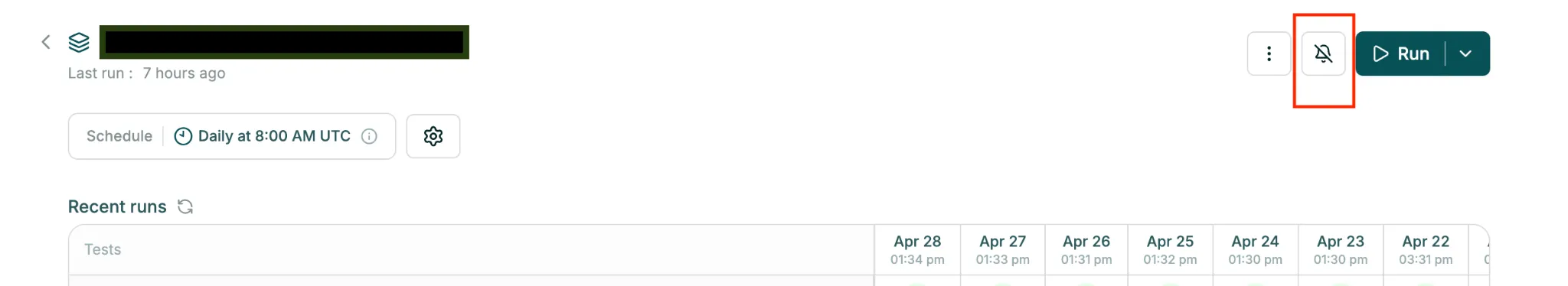 Enable notifications per test suite