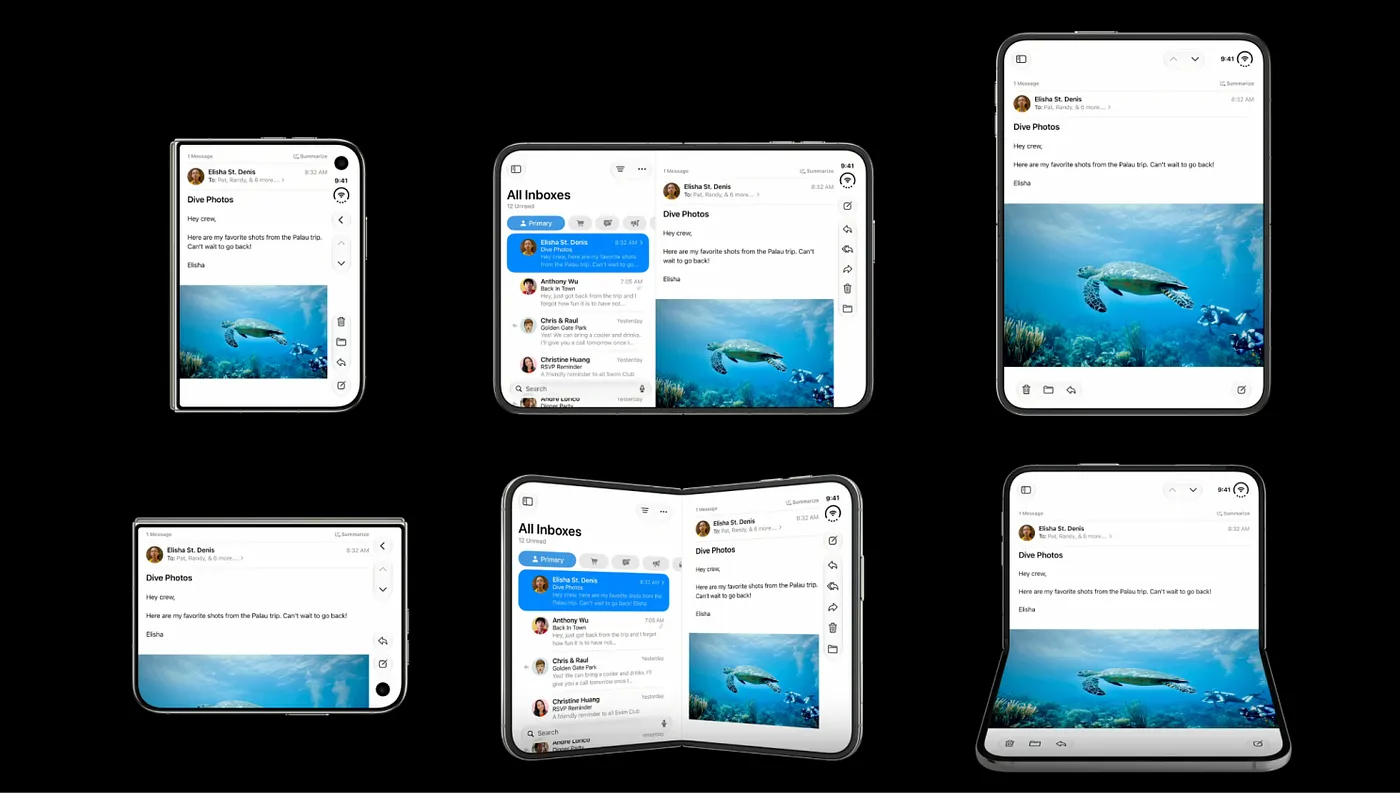 Foldable states in iPhone Duo